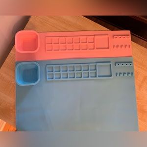Silicone Painting Mat Pink and Blue